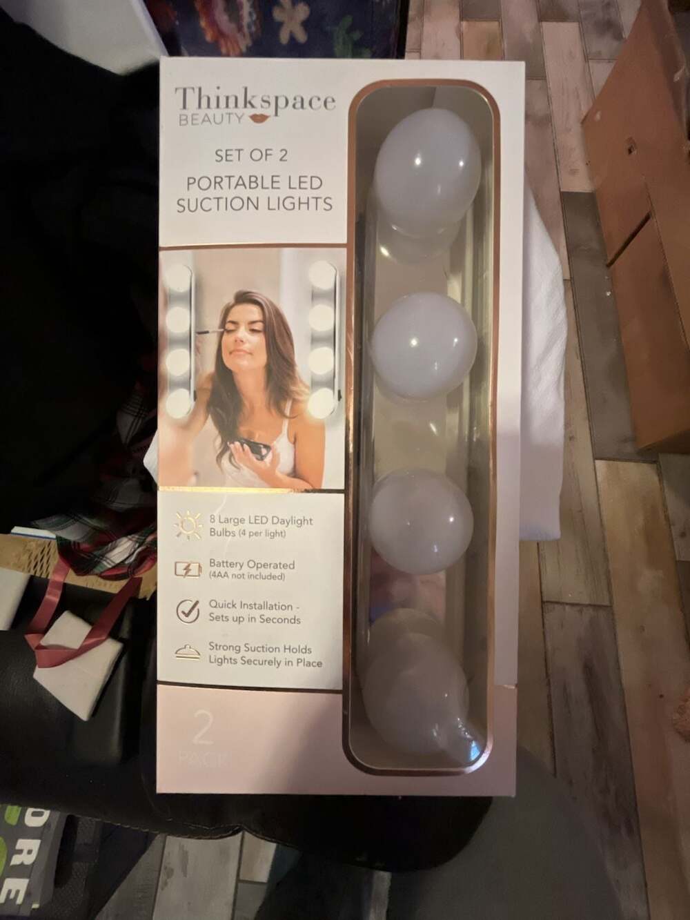 Thinkspace Beauty Set of 2 Portable LED Suction Lights